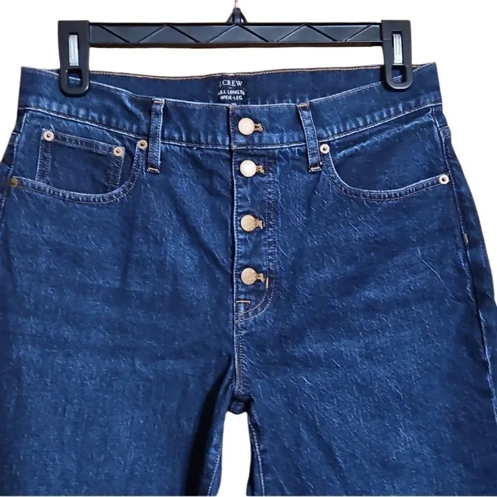 J.Crew Full-Length Wide-Leg Button-Fly Jeans | Size 30 - Picture 4 of 11